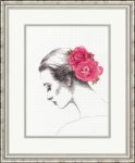 Floral Portrait Counted Cross Stitch Kit (image for) Floral Portrait Counted Cross Stitch Kit
